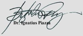 Dr. Ignatius Piazza signature